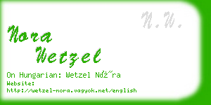 nora wetzel business card